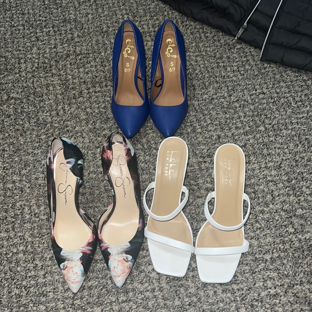 3 pairs of heels